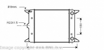 AVA QUALITY COOLING vw2003 -  Радиатор, охлаждение двигателя